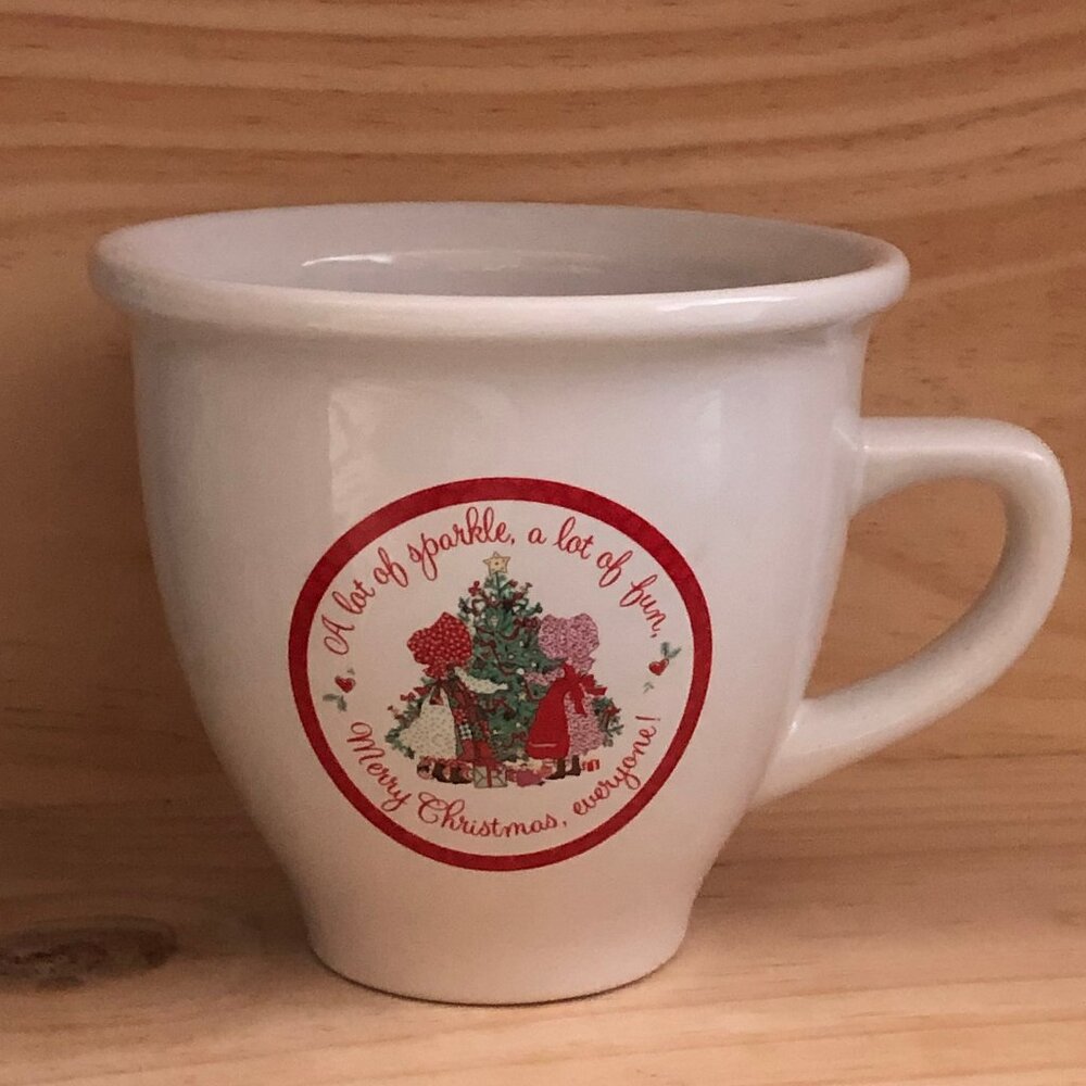 Holly Hobbie Vintage 2006 Coffee Mug A Lot of Sparkle, A Lot of Fun. Merry Xmas